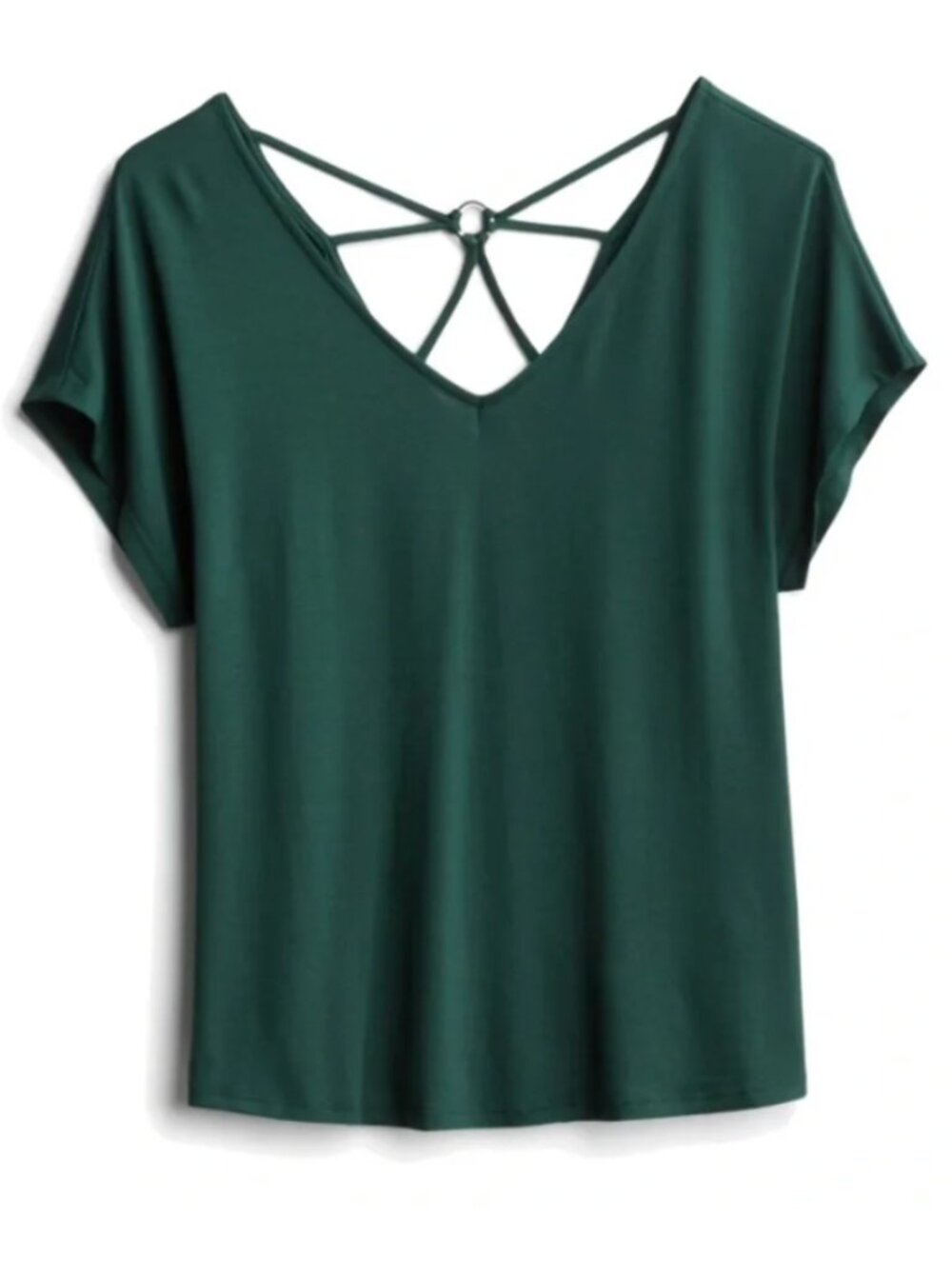 Papermoon Ampton Back Detail Knit Top Dark Green L